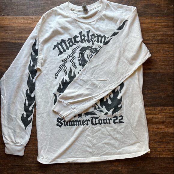 Men's Macklemore T-Shirt White Stead Long Sleeve M 2022 Tour Rap Hip Hop Mythic - Picture 5 of 11